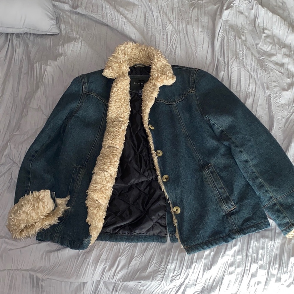 Braetan - Denim Faux Fur Jacket \ size: M